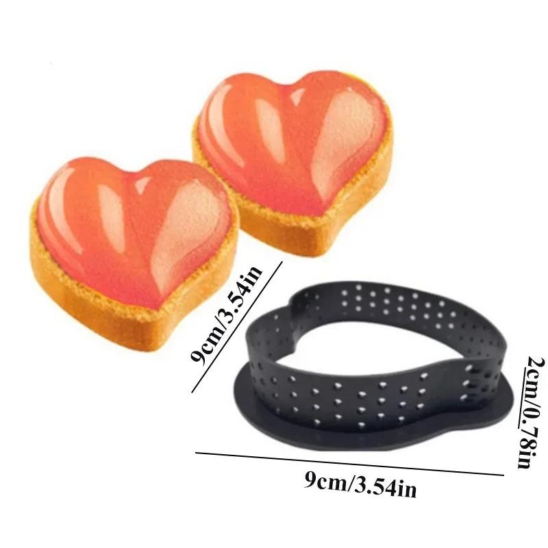 10 шт. DIY кольцо для тарта перфорированная форма для торта круглая мусс круглая форма для французского десерта форма для выпечки инструменты для украшения кондитерских изделий