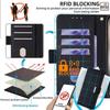 For Xiaomi 14T Pro Case PU Leather Wallet Stand Phone Cover with Crossbody Shoulder Strap