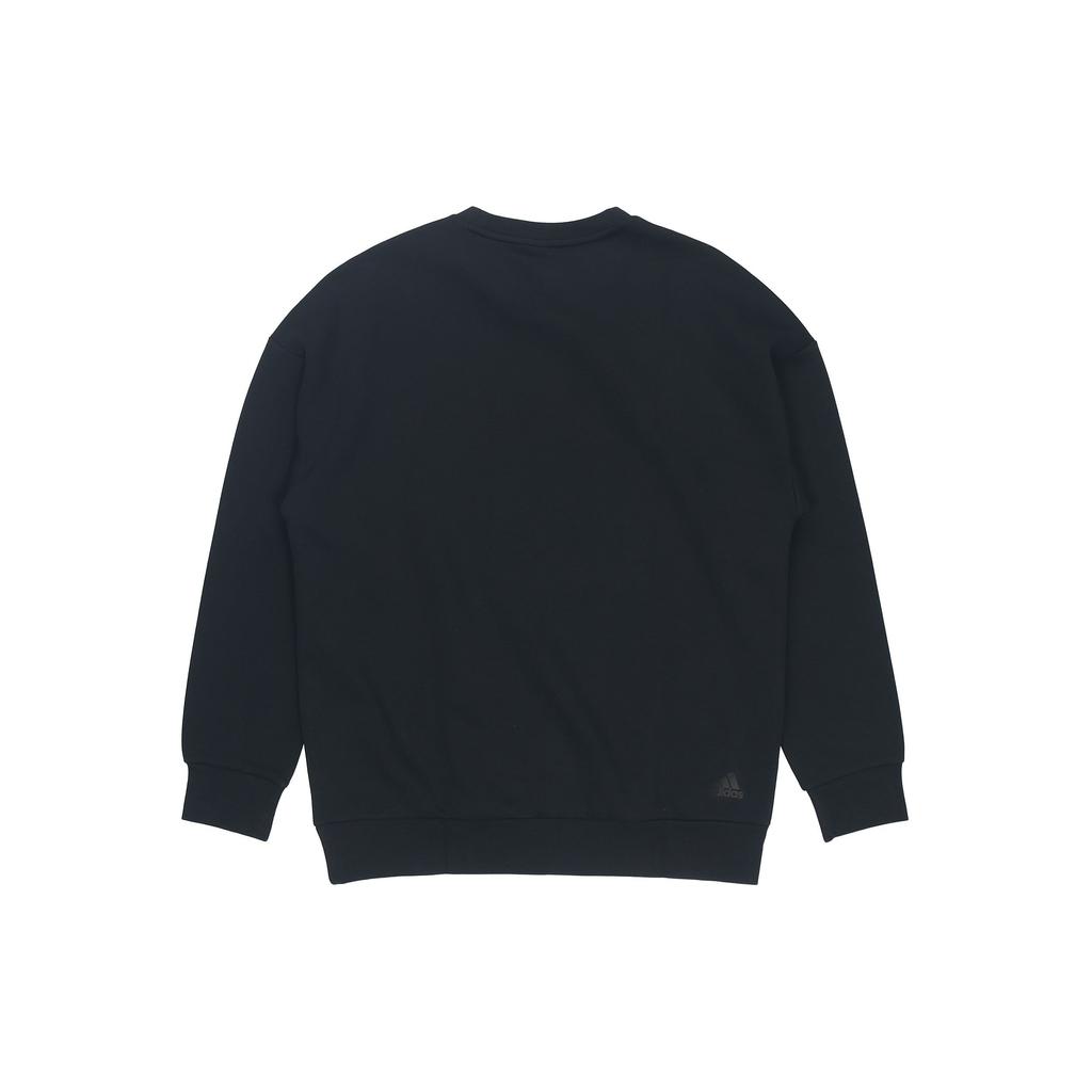 Adidas Logo Print Pullover Sweatshirt Men Tops Black GM4446