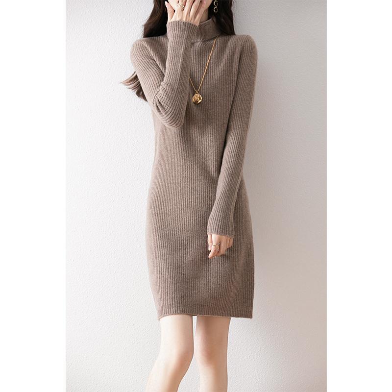 Женское кашемировое платье Qinghe кашемир 30% кашемир 70% шерсть осенне-зимняя кашемировая юбка мягкая и теплая