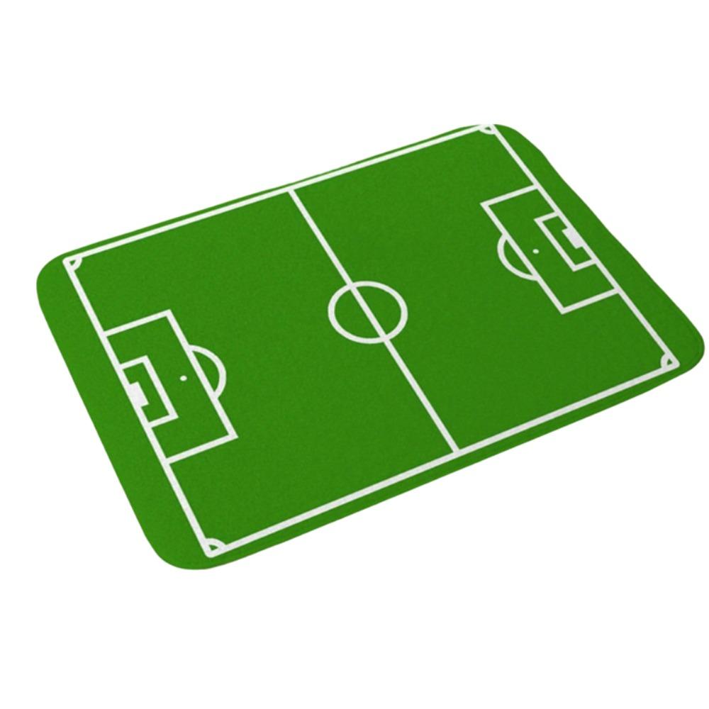 Green Football Court Pattern Doormat Non-slip Small Rug Home Decor Bath Mat Bathroom