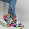 Кроссовки большого размера, красочные полосатые на шнуровке, с круглым носком, спортивные одинарные туфли, кроссовки с радужной подошвой