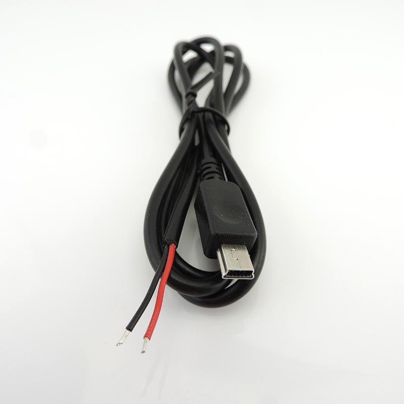 2pin 4pin Mini USB Male Jack Кабель питания 5Pin DIY Зарядка Передача данных Разъем Сварка 1m Провод ремонт 2 4 Core зарядное устройство