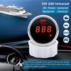 52mm Digital Car Gauge Red backlight Oil Pressure Gauge 0-10bar With 1/8 NPT Pressure Sensor Flashing Alarm For 12V 24V Car Boat