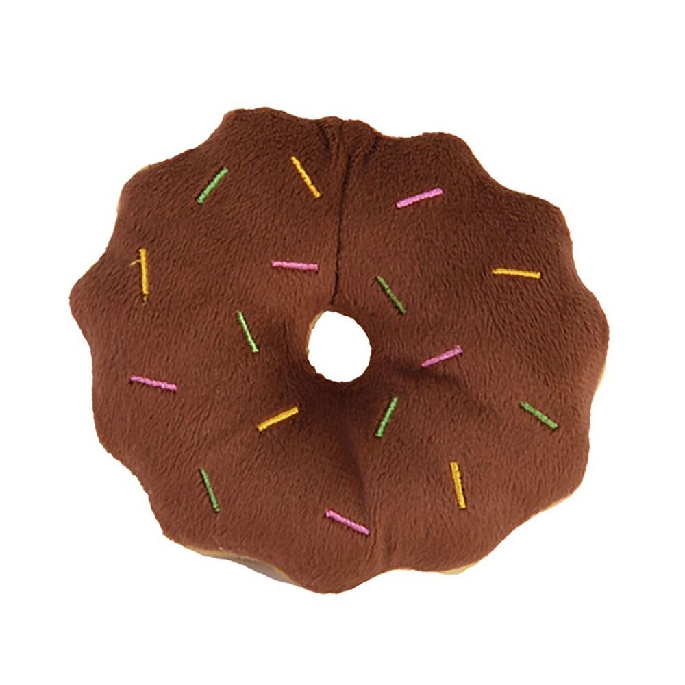 Plush Surface Dog Chew Ring Bite Resist Texture Cartoon Stuffed Toy Household Pet Playtime