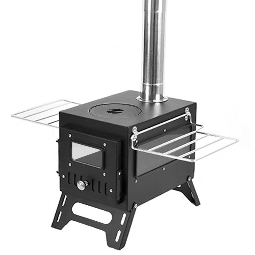 Открытый кемпинг дровяная печь дровяная горелка складной обогреватель из нержавеющей стали с палаткой огонь