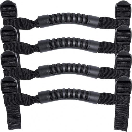 4 X Ручки на дугу безопасности для Jeep Wrangler YJ TJ JK JKU JL JLU Sports Sahara Freedom Rubicon X & Unlimited 1955-2024 2025 (черный)