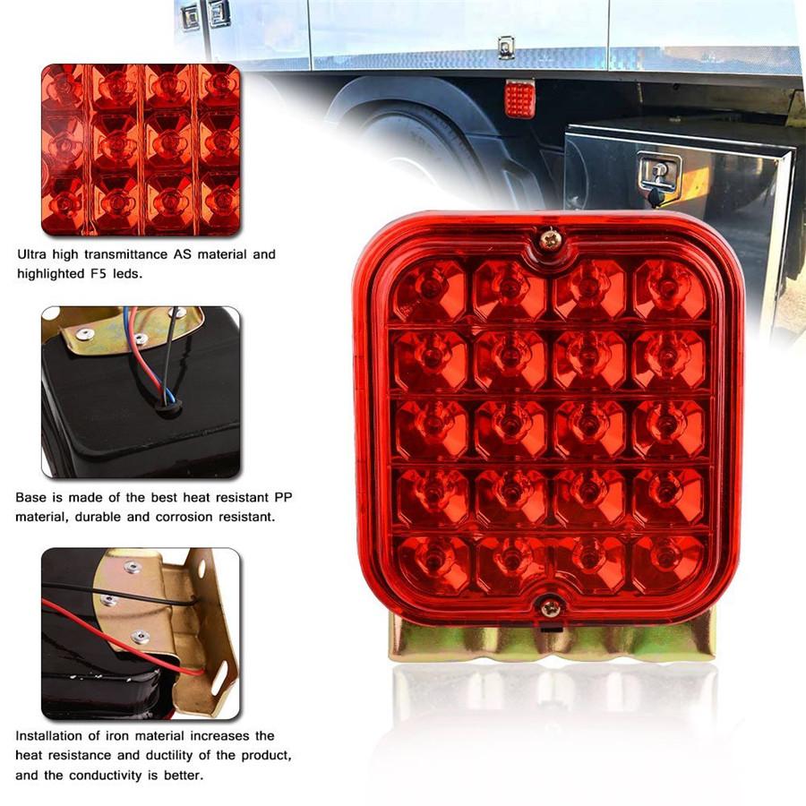 1 пара 4,5" 12 В Автомобиль Лодка Грузовик Кемпер Красный Светодиодный Задний Фонарь Стоп-сигнал Указатель Поворота