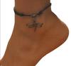 Fashion Drawstring Anklet Jewelry Leather Rope Bohemian Style Women Gift 1 Piece Popular Dragonfly Shaped High Quality