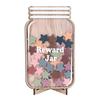 Wooden Reward Jar for Kids Positive Behavior Incentive Chart with Base Stars Flowers