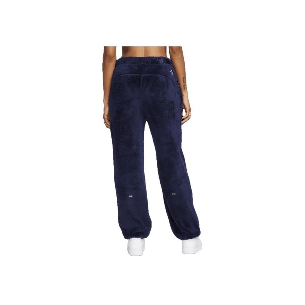 Nike X Nocta FW23 велюровый гладкий эластичный пояс повседневные брюки женские брюки темно-синие DV3643-410