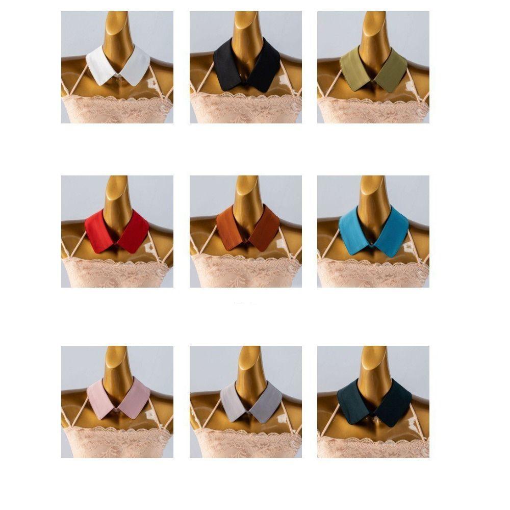 Solid Color Necktie Collar Lapel Design Decorative Single Collar Shirt Collar Replacement