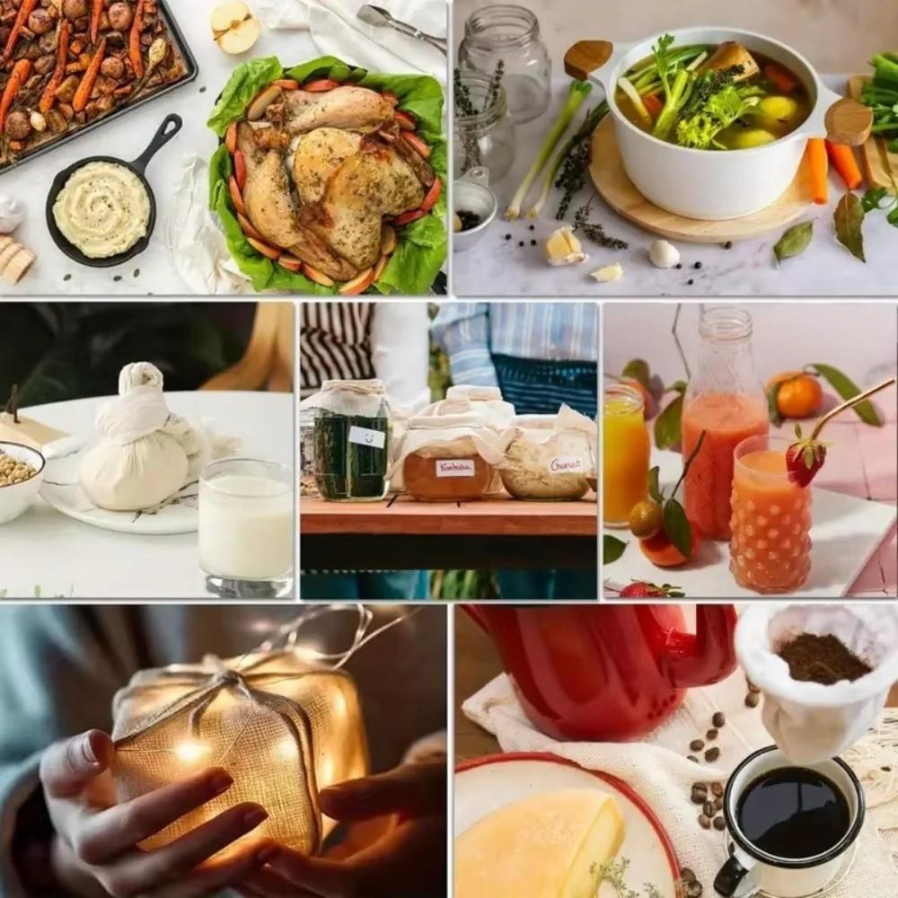 Cotton Cheesecloth Straining Cloth Washable Cheese Making Cloth Kitchen Food Straining
