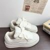 Hong Kong Style Beige Casual Women's Sneakers - Autumn/Winter 2025 Trend