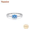 Tancise Classic 925 Sterling Silver  Zircon Ring Ladies Jewelry Wedding Promise Party Gift
