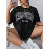 Summer Women CALIFORNIA West Coast T-Shirt Fashion Letter Short Sleeve Clothing Female Vintage Tops Tees Casual Streetwear