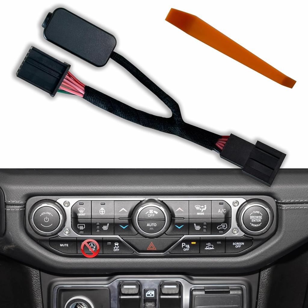 Auto Start Stop Eliminator for Jeep Wrangler JL JLU 2018-2025 and Gladiator JT -2025 Upgrade Plug Play Engine System Cable Easy tallation(Not fit