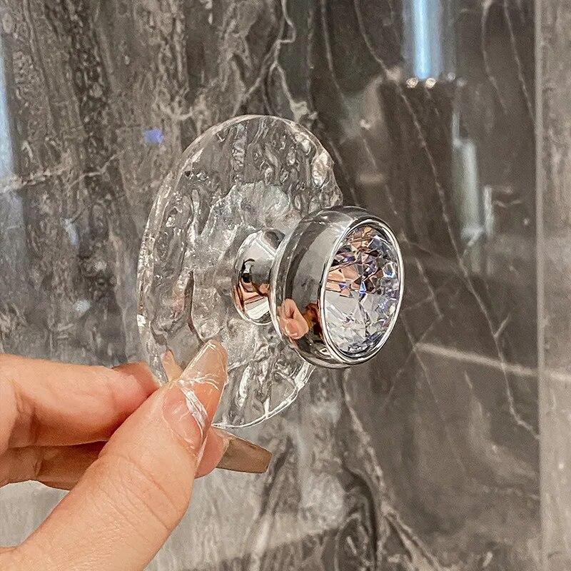 Акриловый прозрачный крючок для ванной комнаты, настенная вешалка для одежды, дверная ручка, ключ для полотенец, крючок для хранения ювелирных изделий, кухонные аксессуары
