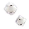 [G2845] - Silver Earrings 'Obao' Silver White (rhodium-plated) - 12x12 Mm