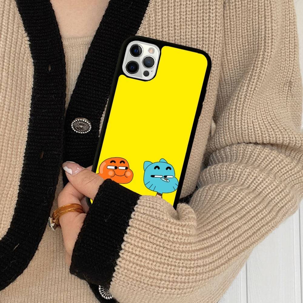 Чехол для телефона Gumball Anime A-Amazing World для iPhone 17 16 15 14 13 Pro 12 11 Pro Max, Жесткий PC+TPU, Задняя крышка