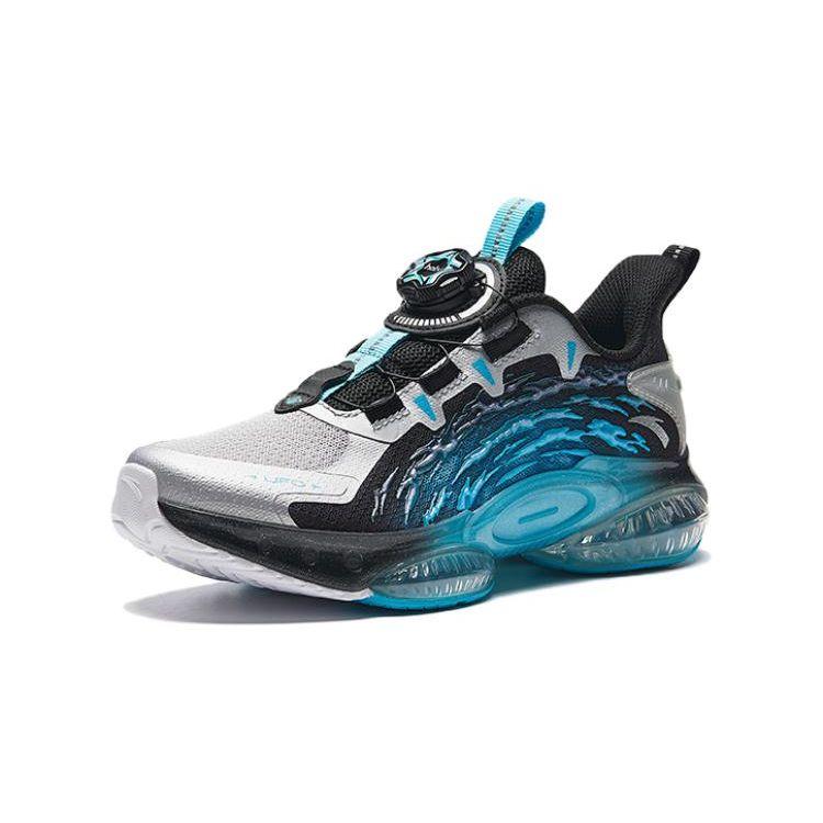 Anta Кроссовки детские UFO 5.0 нескользящие износостойкие низкие детские кроссовки черные серебристо-синие 312335588-3