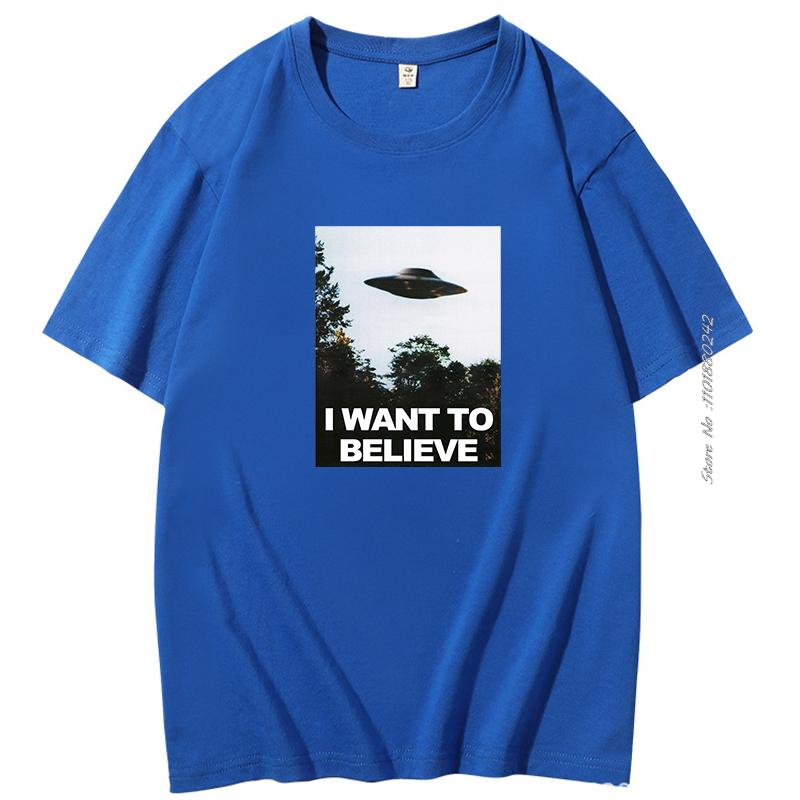 X The Files I Want To Believe Graphic T Shirts Novelty Cotton Short Sleeve Tshirt Aliens Ufo Area 51 Tshirt Cool Funny T Shirts