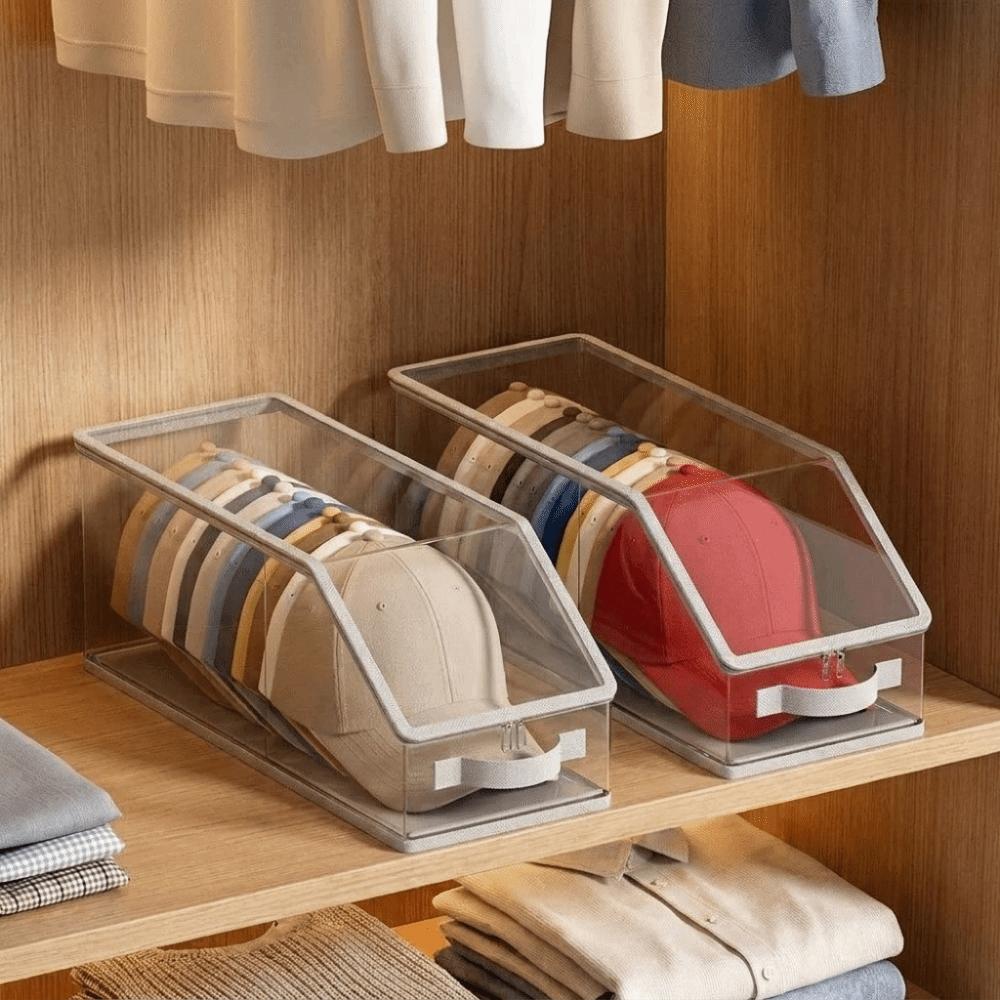 Holds 12 Hats Hat Storage Box Folding Cap Organizer Ball Cap Storage Organizer Men