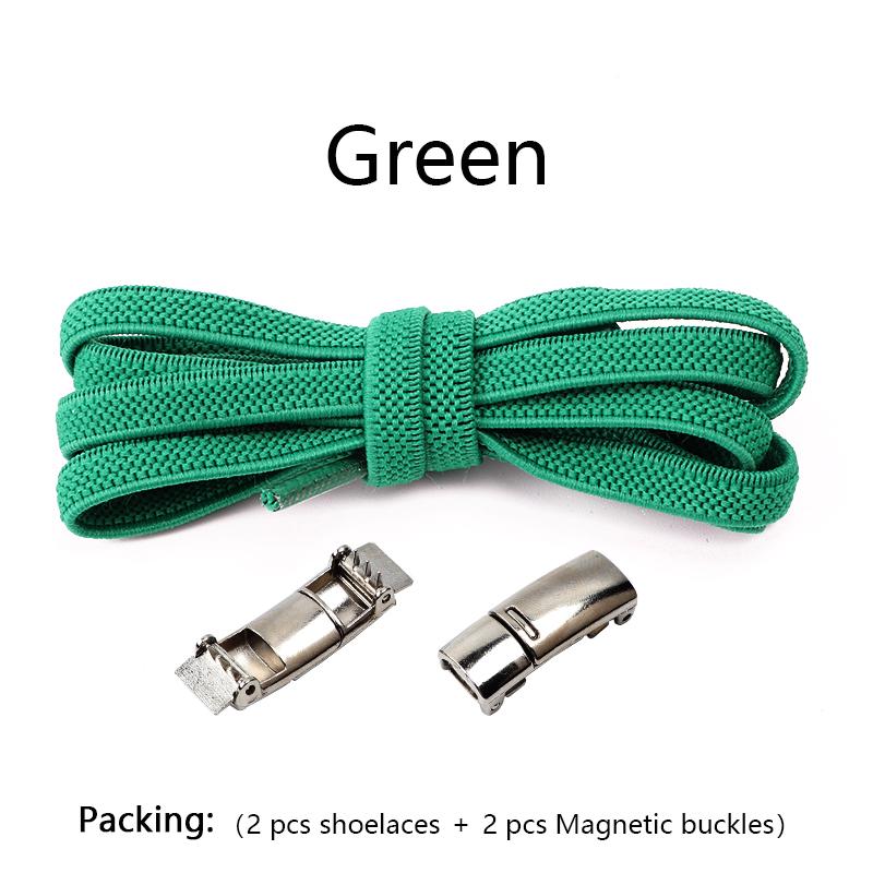 1 пара шнурков без завязывания, магнитная застежка, эластичные шнурки для детских и взрослых кроссовок, плоские резиновые шнурки