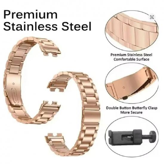 Stainless Steel Watch Strap For Huawei Band 11 Smart Watch Bracelet Wristband For Huawei Band 11 Pro Metal Correa Accessories