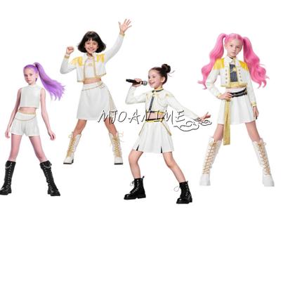 2025 Kpop Костюм для косплея Охотника на демонов Руми Зои Мира Косплей Девушки Стиль Одежда для сцены Хэллоуин