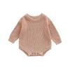Infant Baby Fall Winter Romper, Colorful Spot Long Sleeve Round Neck Knit Bodysuit