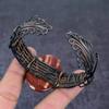 Красная змеиная кожа драгоценный камень ручной работы медная проволока обернутая манжета браслет регулируемый l1Y99
