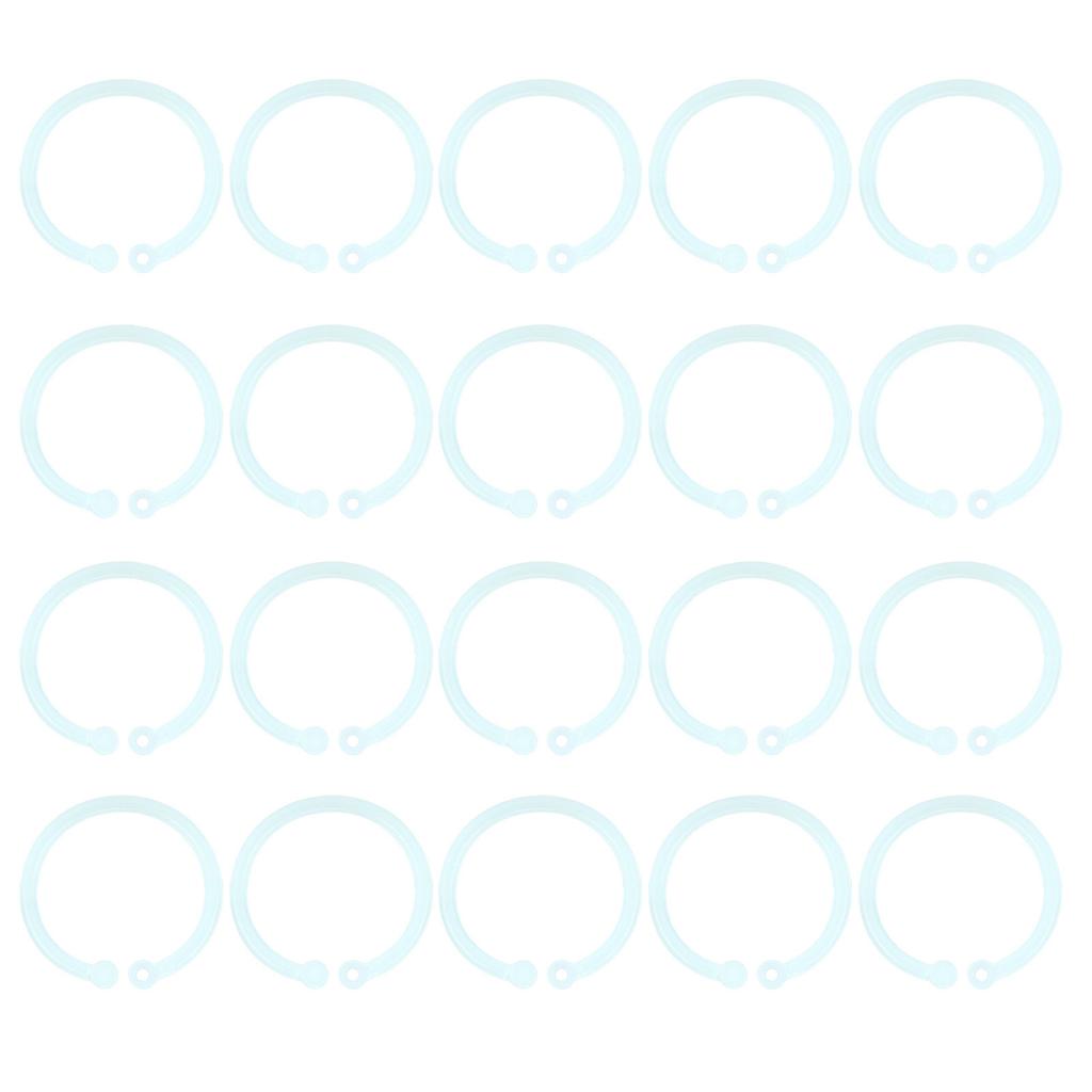 20 шт. Пластиковые кольца Прозрачные Гибкие Кольца для переплета книг с разъемными листами для школы, дома, офиса, карточек