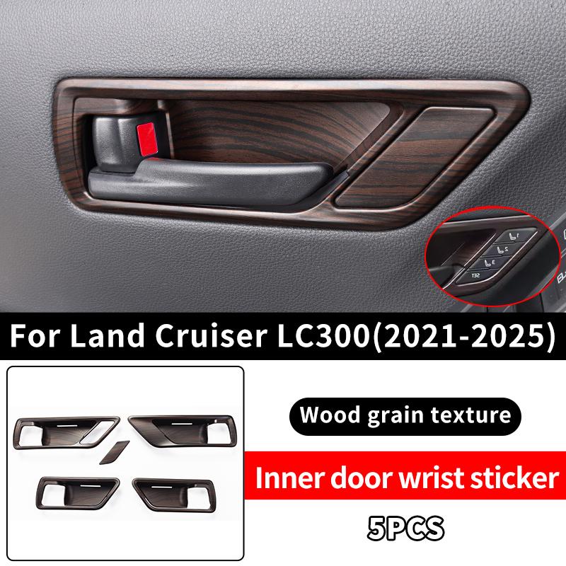 For 2021-2025 Toyota Land Cruiser 300 High Configuration Peach Wood Texture Interior Accessories LC300 Upgraded Modification