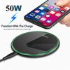 Wireless Charger Disc Fast Charging Gift Acrylic Mirror Wireless Charger 50W