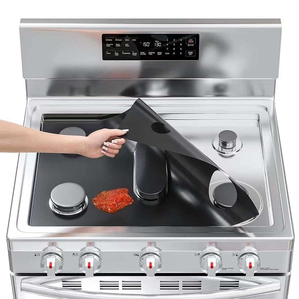 Брызговик для кухонной плиты с высокой термостойкостью, 5 отверстий, накладка для газовой плиты, антипригарный протектор для варочной панели, подкладка