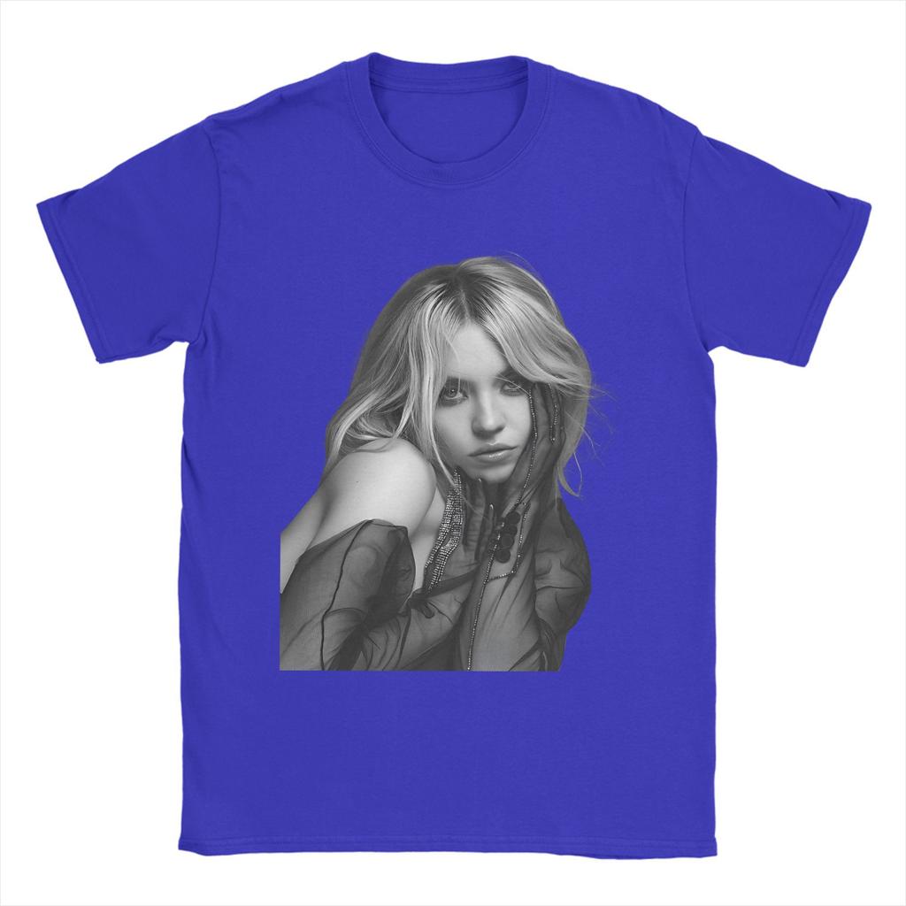 Сидни Суини Крутая Актриса Футболка Харадзюку Футболки С Коротким Рукавом Y2K Смешные Топы Летние Хлопок Круглый Вырез Оверсайз Топ Футболки