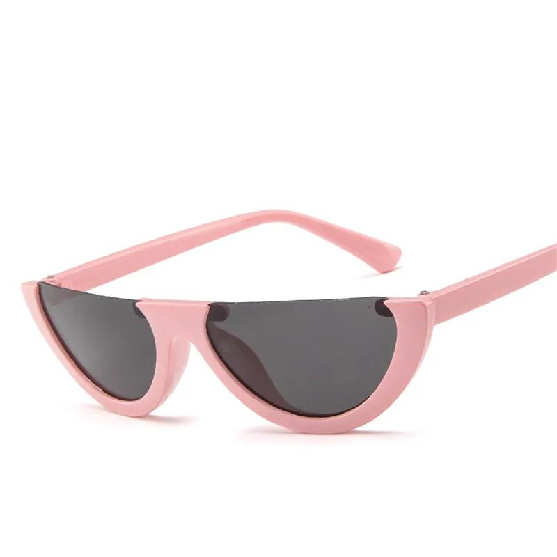 Colorful Half-Frame Sunglasses for Men Women Retro Trendy Street Style Personalized Lenses Lightweight Fashion Unisex Design