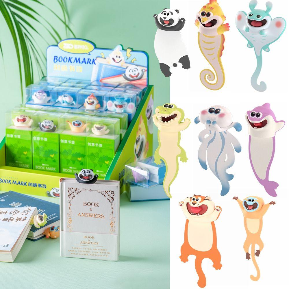 Office Indexes Animal Marker School Supplies Book Mark 3D Bookmarks Learning Gift Reading Labels