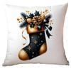 New Christmas Pillowcase High-end Light Luxury Black Gold Color Printing Home Cushion Pillowcase