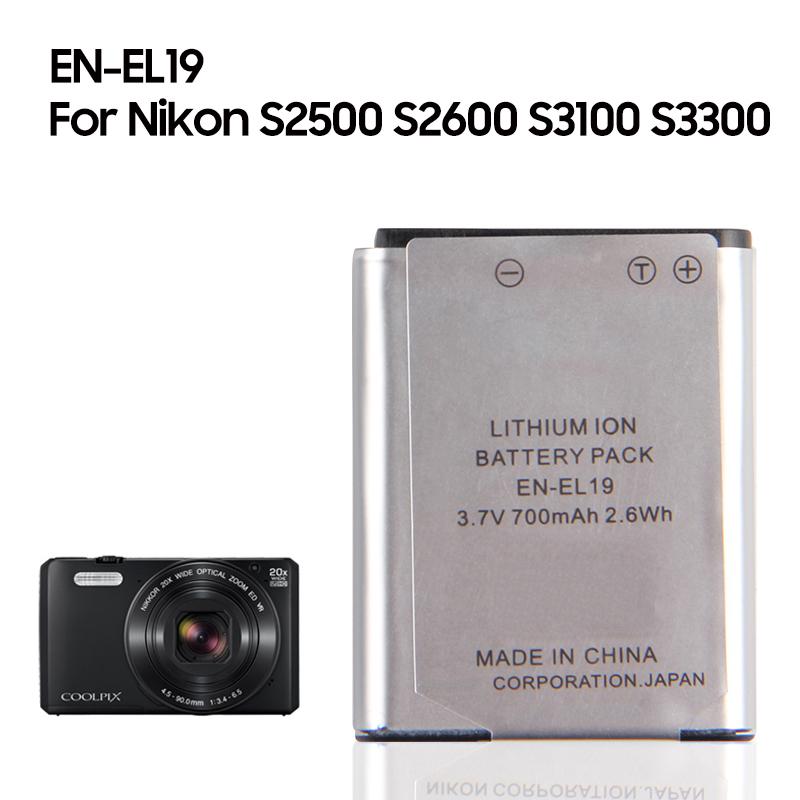 Аккумуляторная литиевая батарея для Nikon S200 S210 S220 S230 S570 S600 S800 S900 S7000 COOLPX S100 A100 S2550 S2750 EN-EL10 EN-EL19 Батарея для камеры