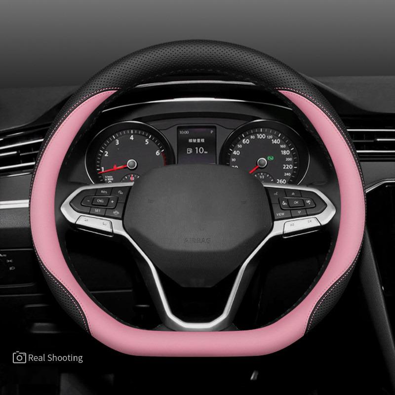 Для VW Volkswagen Tera Teramont Чехол на руль Автомобильный чехол на ручку из кожи Ультратонкий Противоскользящий Дышащий Аксессуары для интерьера