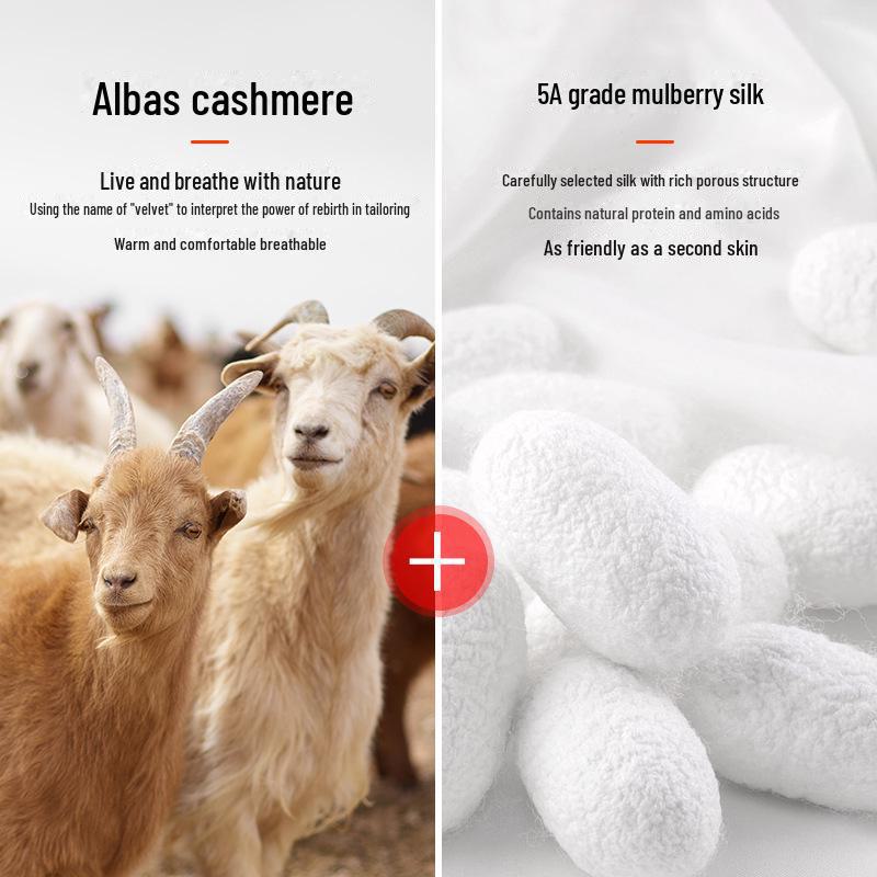 2024 Мужские термолеггинсы из немецкого кашемира и шелка — с начесом, теплая внутренняя одежда для осени и зимы