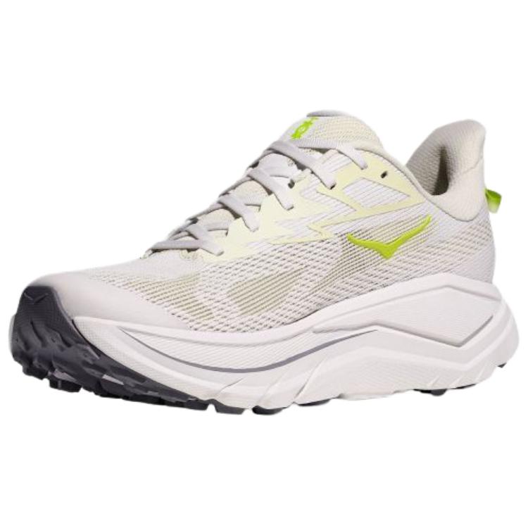 HOKA One One Кроссовки для бега Challenger 8 с поддержкой и воздухопроницаемостью, мужские, бело-зеленые 1168716-WNH