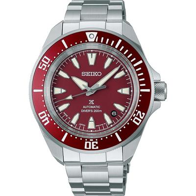 Мужской SBDY129 (PROSPEX DIVER SCUBA механический мужской металлический браслет) Круглые часы из серебристого нержавеющего металла