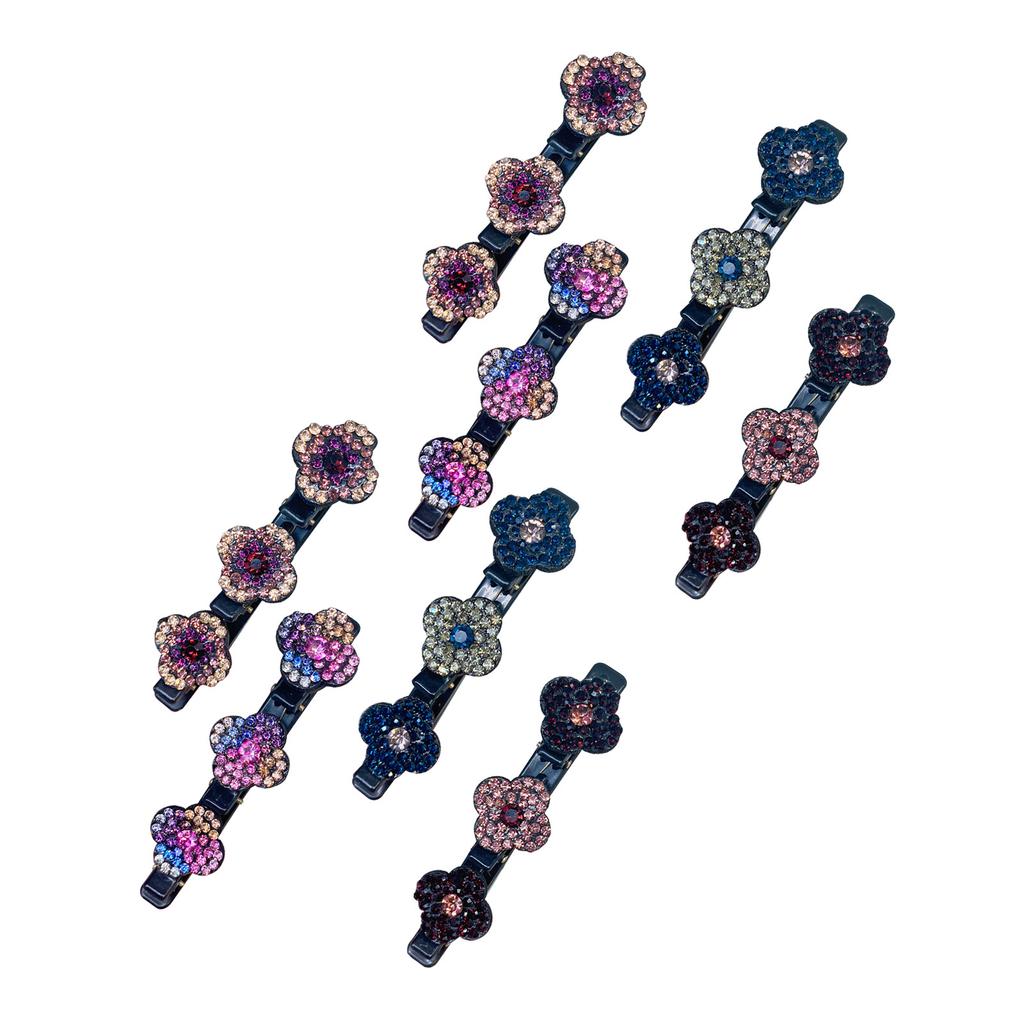 4/8 шт. ленты для волос из атласной ткани, рубленая заколка для волос, заколка для волос со стразами для женщин