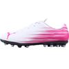 Attacanto Ii Jr Mg Lightweight Comfortable Versatile Low Top Kids Soccer Shoes Kids Sneaker White Vibrant-Pink 109011-05