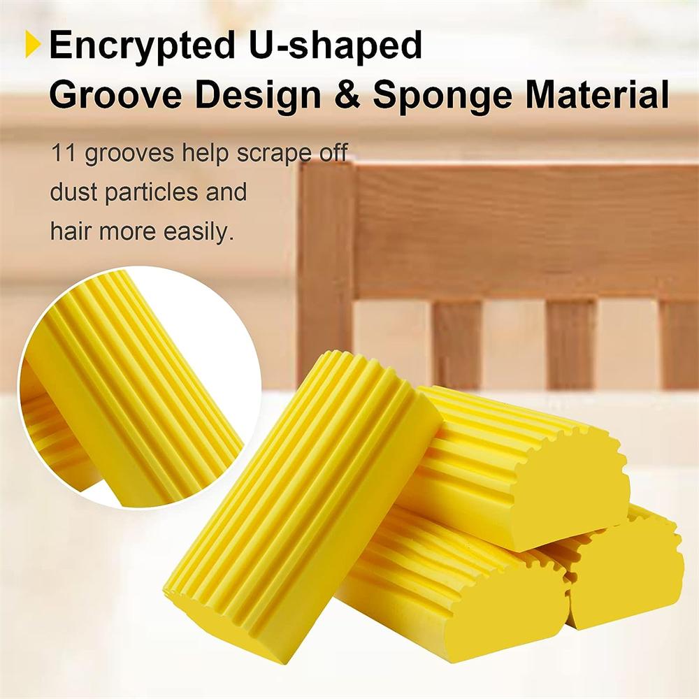 4 шт. Дастер для влажной уборки Желтая губка Порошок Пыль Улавливает Чистый Волшебные чистящие салфетки Влажная чистка Дастер Губка ПВА Чистка