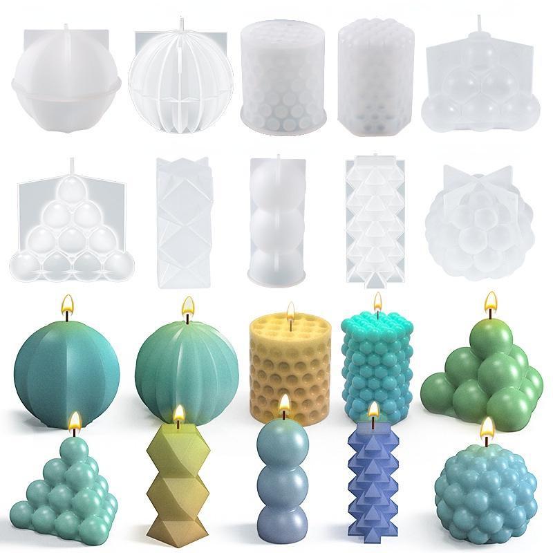 1 шт. силиконовая форма для свечей в виде геометрического пузыря разных стилей, сферический фонарь, кристальная эпоксидная смола, декор