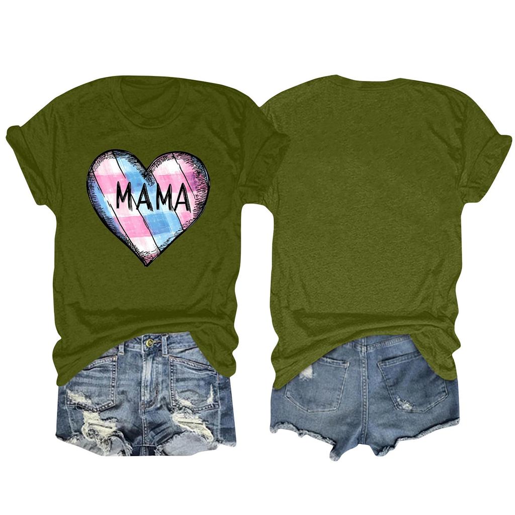 Женская повседневная футболка с круглым вырезом и короткими рукавами с принтом